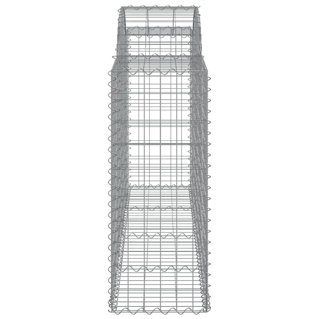 vidaXL Συρματοκιβώτια Τοξωτά 18 τεμ. 200x50x100/120 εκ. Γαλβαν. Ατσάλι