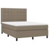vidaXL &Kappa;&rho;&epsilon;&beta;ά&tau;&iota; Boxspring &mu;&epsilon; &Sigma;&tau;&rho;ώ&mu;&alpha; Taupe 140x190 &epsilon;&kappa;. &Upsilon;&phi;&alpha;&sigma;&mu;ά&tau;&iota;&nu;&omicron;