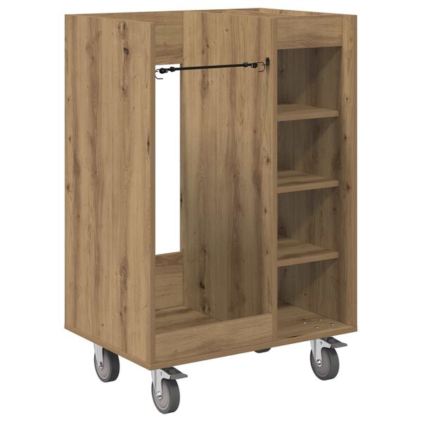 vidaXL &Nu;&tau;&omicron;&upsilon;&lambda;ά&pi;&iota; &Gamma;&kappa;&omicron;&lambda;&phi; &mu;&epsilon; &tau;&rho;&omicron;&chi;&omicron;ύ&sigmaf; &Mu;&omicron;&nu;ό&chi;&rho;&omega;&mu;&omicron; Artisan Oak 65 x 45 x 98 &epsilon;&kappa;