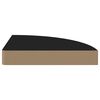 vidaXL Ράφια Τοίχου 2 τεμ. Μαύρα 25x25x3,8 εκ. από MDF