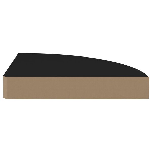 vidaXL Ράφια Τοίχου 2 τεμ. Μαύρα 25x25x3,8 εκ. από MDF