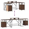 vidaXL Γραφείο Καφέ δρυς 182 x 101 x 87,5 εκ Επεξεργασμένο ξύλο