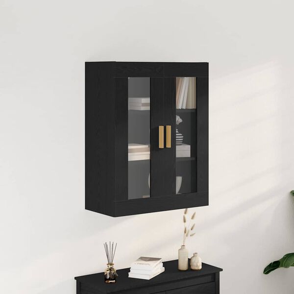 vidaXL Ντουλάπα Τοίχου Μαύρη δρυς 69.5 x 34 x 90 εκ.