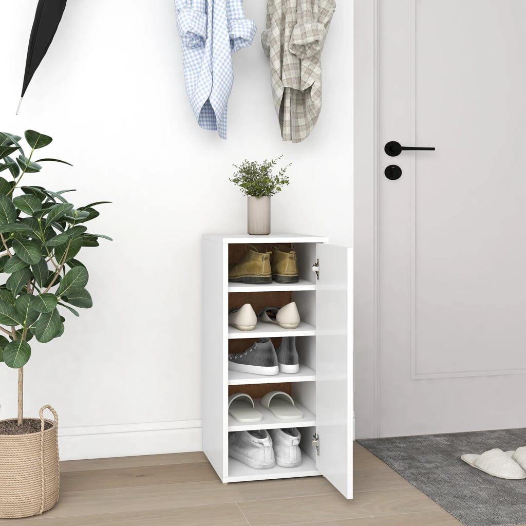 vidaXL Παπουτσοθήκες 2 τεμ. Λευκές 32 x 35 x 70 εκ. από Μοριοσανίδα