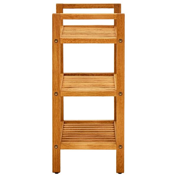 vidaXL Παπουτσοθήκη με 3 Ράφια 50 x 27 x 60 εκ. από Μασίφ Ξύλο Δρυός