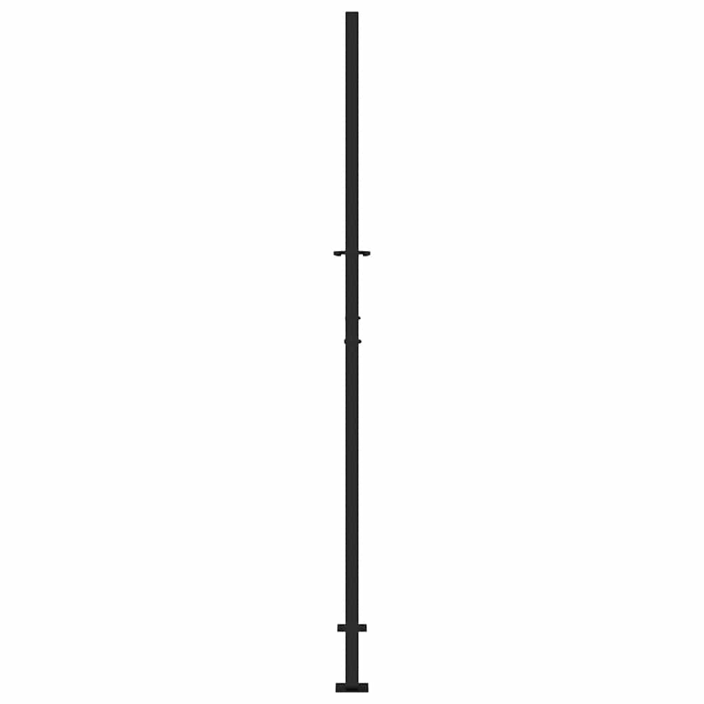 vidaXL Πύλη κήπου Μαύρη 105x205 cm Ατσάλινη φλόγα σχεδιασμού