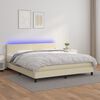 vidaXL &Kappa;&rho;&epsilon;&beta;ά&tau;&iota; Boxspring &mu;&epsilon; &Sigma;&tau;&rho;ώ&mu;&alpha; & LED &Kappa;&rho;&epsilon;&mu; 160x200 &epsilon;&kappa;. &Sigma;&upsilon;&nu;&theta;. &Delta;έ&rho;&mu;&alpha;