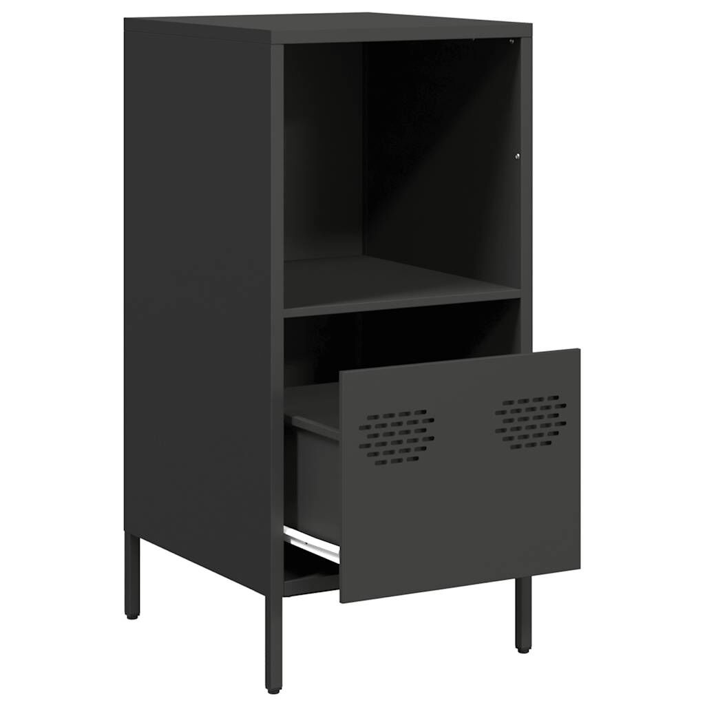 vidaXL Ντουλάπι Μαύρο 35x39x73,5 εκ. από Χάλυβα Ψυχρής Έλασης