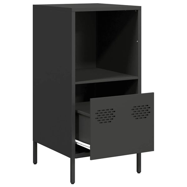 vidaXL Ντουλάπι Μαύρο 35x39x73,5 εκ. από Χάλυβα Ψυχρής Έλασης