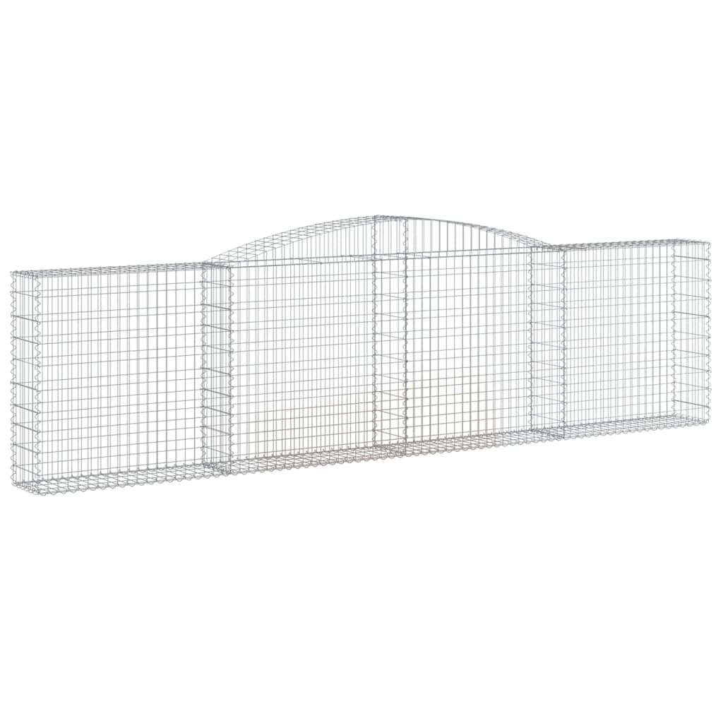 vidaXL Συρματοκιβώτια Τοξωτά 8 τεμ. 400x30x100/120 εκ. Γαλβαν. Ατσάλι