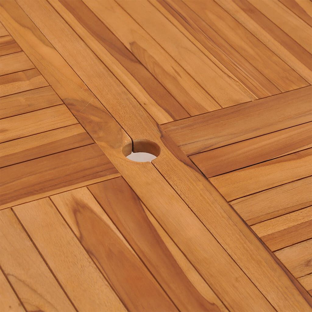vidaXL Τραπεζαρία Κήπου 110 x 110 x 75 εκ. από Μασίφ Ξύλο Teak