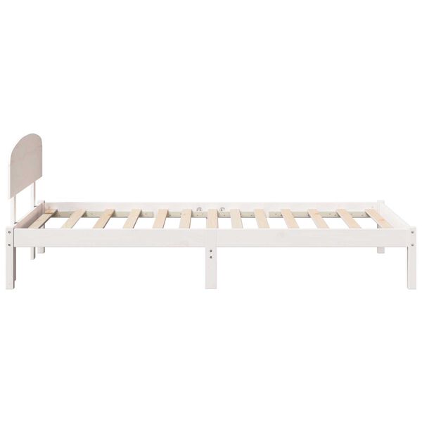 vidaXL Σκελετός Κρεβατιού Λευκό 75 x 190 cm Μασίφ ξύλο πεύκου
