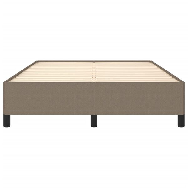 vidaXL Σκελετός Κρεβατιού Χωρίς Στρώμα Taupe 140x200 εκ. Υφασμάτινο