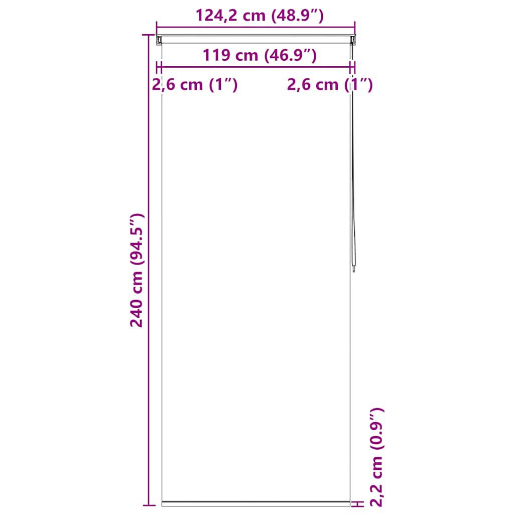 vidaXL Κουρτίνα Μπάνιου Ρολό Σχέδιο Κύκλοι 120 x 240 εκ.