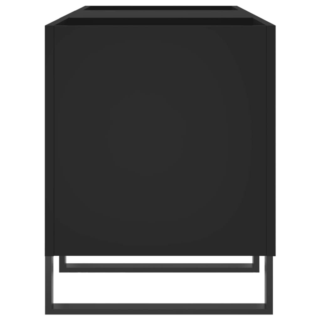 vidaXL Έπιπλο Δίσκων Μαύρο 121 x 38 x 48 εκ. από Επεξεργασμένο Ξύλο