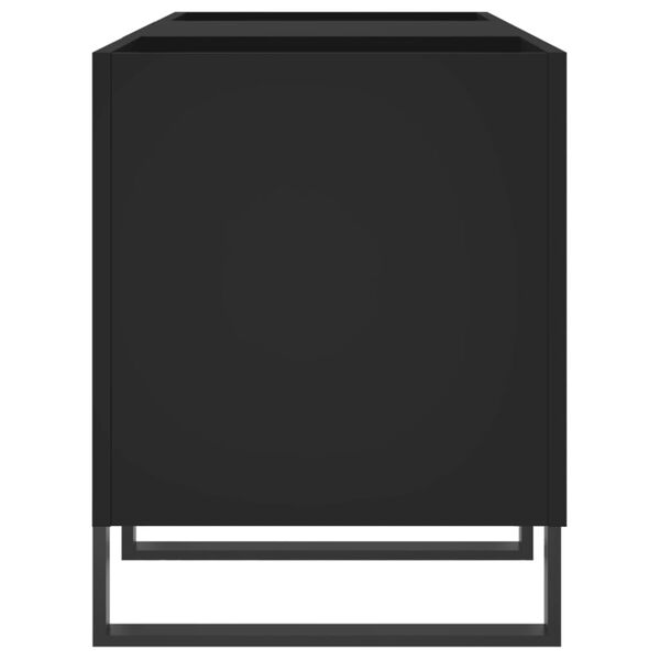vidaXL Έπιπλο Δίσκων Μαύρο 121 x 38 x 48 εκ. από Επεξεργασμένο Ξύλο