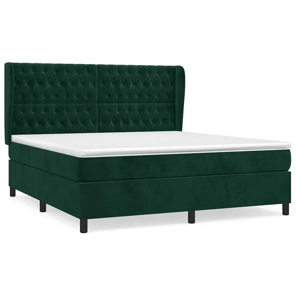 vidaXL &Kappa;&rho;&epsilon;&beta;ά&tau;&iota; Boxspring &mu;&epsilon; &Sigma;&tau;&rho;ώ&mu;&alpha; &Sigma;&kappa;&omicron;ύ&rho;&omicron; &Pi;&rho;ά&sigma;&iota;&nu;&omicron; 180x200&epsilon;&kappa;. &Beta;&epsilon;&lambda;&omicron;ύ&delta;&iota;&nu;&omicron;