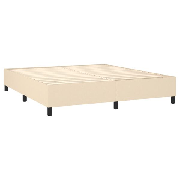 vidaXL &Kappa;&rho;&epsilon;&beta;ά&tau;&iota; Boxspring &mu;&epsilon; &Sigma;&tau;&rho;ώ&mu;&alpha; &Kappa;&rho;&epsilon;&mu; 160x200 &epsilon;&kappa;. &Upsilon;&phi;&alpha;&sigma;&mu;ά&tau;&iota;&nu;&omicron;