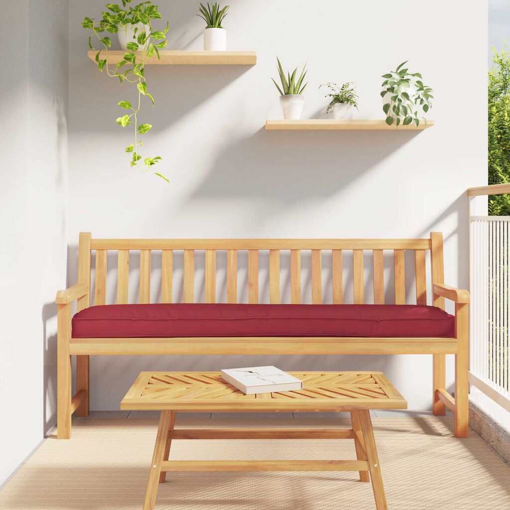 vidaXL Μαξιλάρι Παλέτας για Πάγκο Μπορντό 180x40x8 cm Ύφασμα Oxford