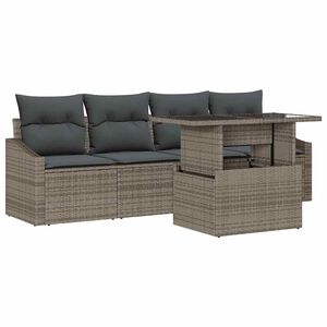 vidaXL &Sigma;&epsilon;&tau; &Kappa;&alpha;&nu;&alpha;&pi;έ &Kappa;ή&pi;&omicron;&upsilon; &mu;&epsilon; &alpha;&pi;&omicron;&theta;ή&kappa;&epsilon;&upsilon;&sigma;&eta; 5 pcs &Gamma;&kappa;&rho;&iota; &Pi;&omicron;&lambda;&upsilon; &rho;ά&tau;&alpha;&nu;