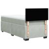 vidaXL Κρεβάτι Boxspring με Στρώμα Ανοιχτό Γκρι 90x190 εκ. Βελούδινο