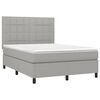 vidaXL &Kappa;&rho;&epsilon;&beta;ά&tau;&iota; Boxspring &mu;&epsilon; &Sigma;&tau;&rho;ώ&mu;&alpha; & LED &Alpha;&nu;.&Gamma;&kappa;&rho;&iota; 140x190&epsilon;&kappa;. &Upsilon;&phi;&alpha;&sigma;&mu;ά&tau;&iota;&nu;&omicron;