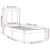 vidaXL Πλαίσιο Κρεβατιού Λευκό 75x190 εκ. Μασίφ Ξύλο Small Single
