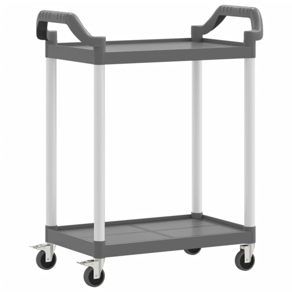 vidaXL Τροχήλατη Βάση 2 Επιπέδων Γκρι 81 x 41 x 92 εκ. από Αλουμίνιο