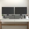 vidaXL Βάση Οθόνης Γκρι 100 x 27 x 15 εκ. από Μασίφ Ξύλο Πεύκου