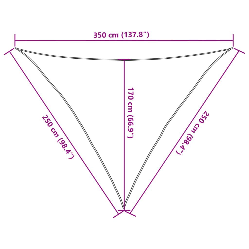 vidaXL Πανί Σκίασης Taupe 2,5 x 2,5 x 3,5 μ. από HDPE 160 γρ/μ²