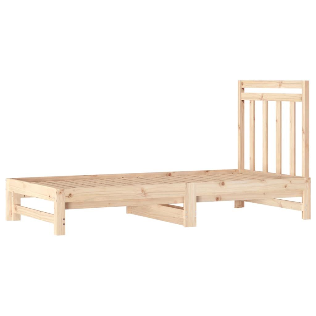 vidaXL Καναπές Κρεβάτι Συρόμενος 2x(90x190) εκ. Μασίφ Ξύλο Πεύκου