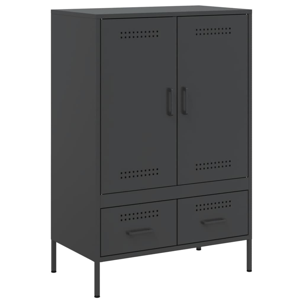 vidaXL Ντουλάπι Μαύρο 68 x 39 x 101,5 εκ. από Χάλυβα