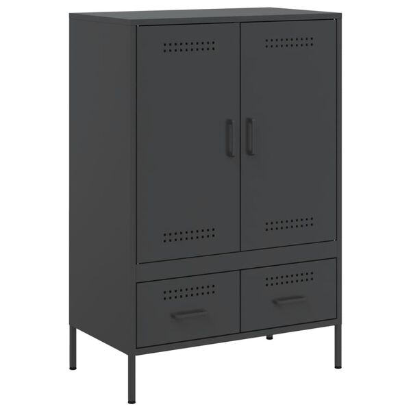 vidaXL Ντουλάπι Μαύρο 68 x 39 x 101,5 εκ. από Χάλυβα