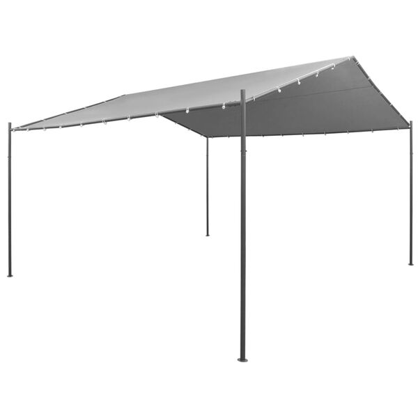 vidaXL Κιόσκι Κήπου Ανθρακί 400 x 400 x 260 εκ. Ατσάλινο