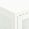 vidaXL Μπουφές Λευκός 75 x 35 x 105 εκ. από Ατσάλι και Γυαλί