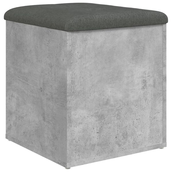 vidaXL Παγκάκι Αποθήκευσης Γκρι Σκυροδεμ. 42x42x45 εκ. Επεξεργ. Ξύλο