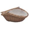 286987 vidaXL Firewood Basket with Handle 57x46,5x52 cm Brown Willow
