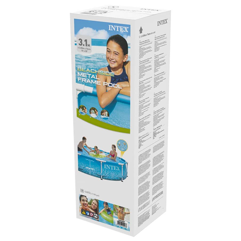 Intex Πισίνα με Μεταλλικό Σκελετό Beachside Metal Frame 305 x 76 εκ.