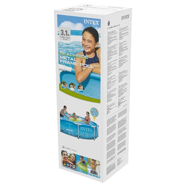 Intex Πισίνα με Μεταλλικό Σκελετό Beachside Metal Frame 305 x 76 εκ.
