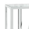 vidaXL Τραπέζι Κονσόλα 110x30x70 εκ. από Ανοξείδωτο Ατσάλι και Γυαλί