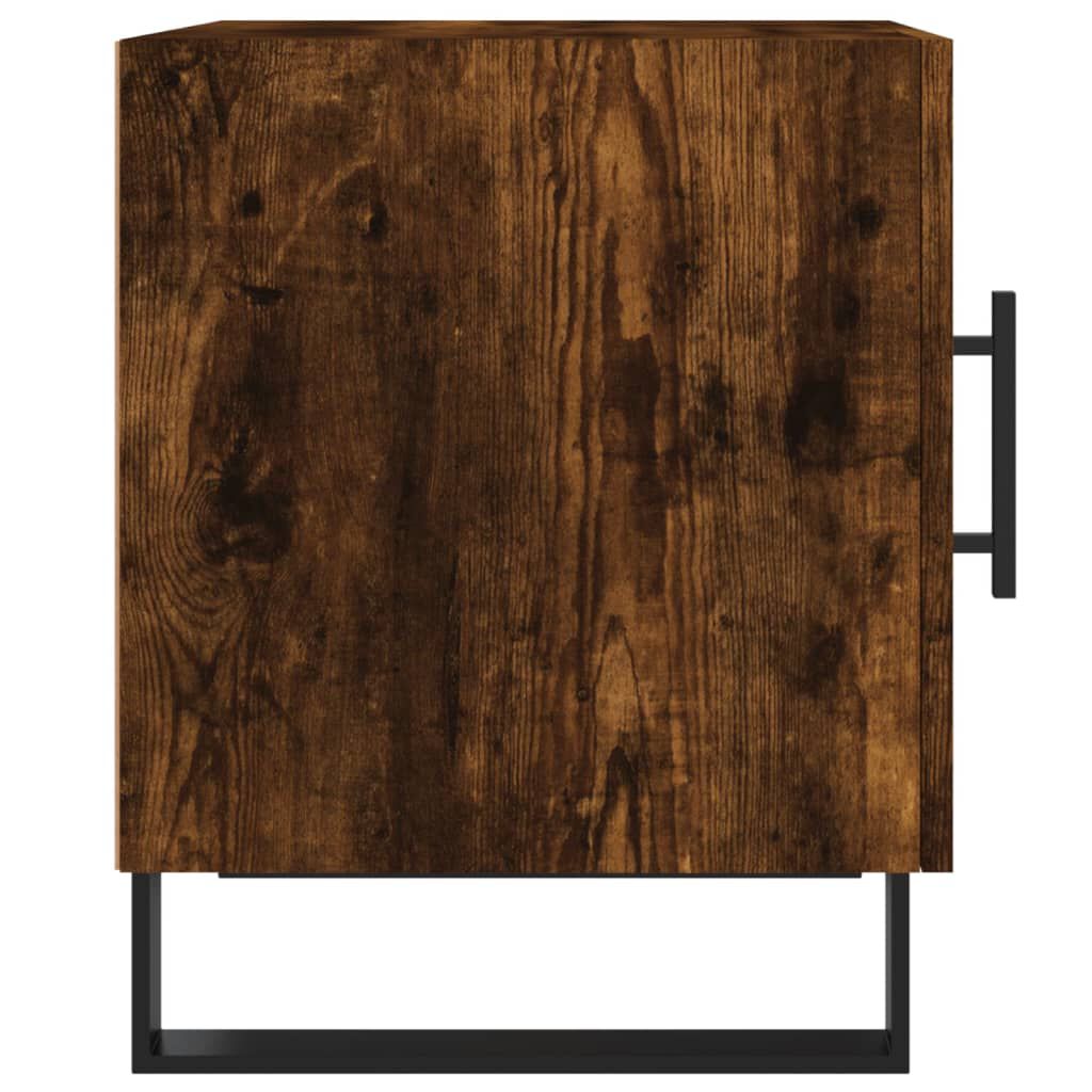 vidaXL Κομοδίνα 2 τεμ. Καπνιστή Δρυς 40x40x50 εκ. από Επεξεργ. Ξύλο