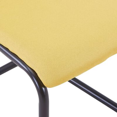vidaXL Καρέκλες Τραπεζαρίας «Πρόβολος» 2 τεμ. Κίτρινες Υφασμάτινες