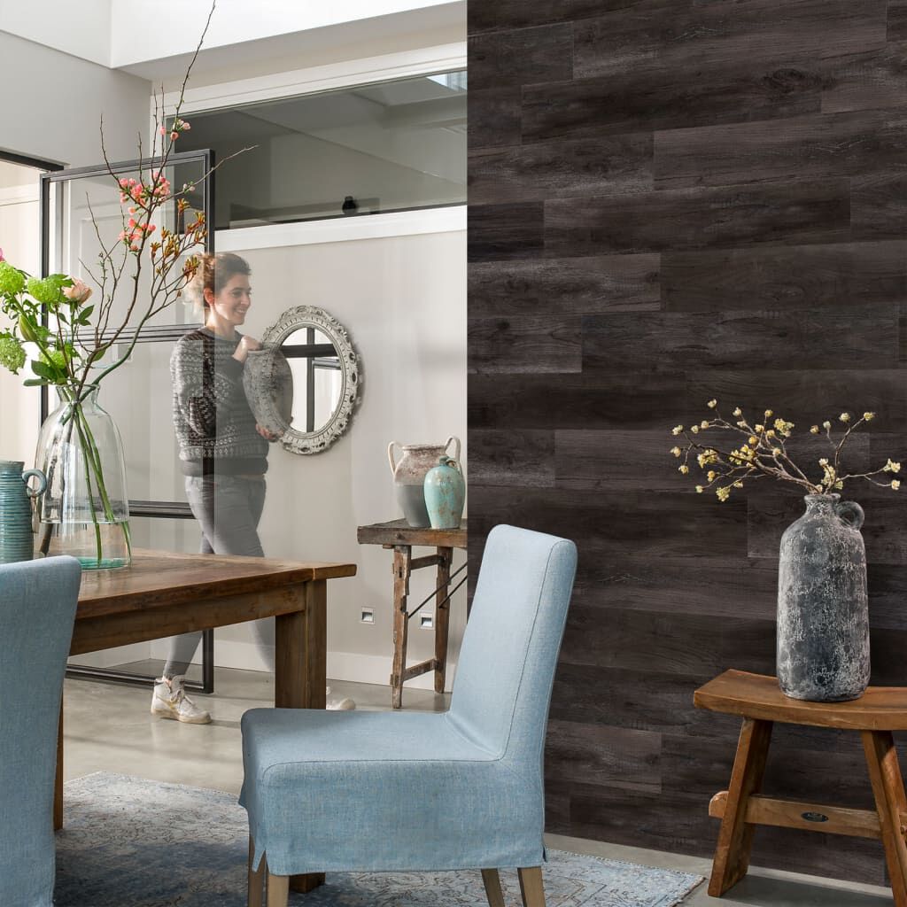 WallArt Πάνελ Τοίχου Όψη Barnwood Δρυός "GL-WA33" 30 τεμ Ανθρακί Μαύρο