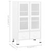 vidaXL Αρχειοθήκη Βιομηχανικού Στιλ Λευκή 70 x 40 x 115 εκ. Ατσάλινη
