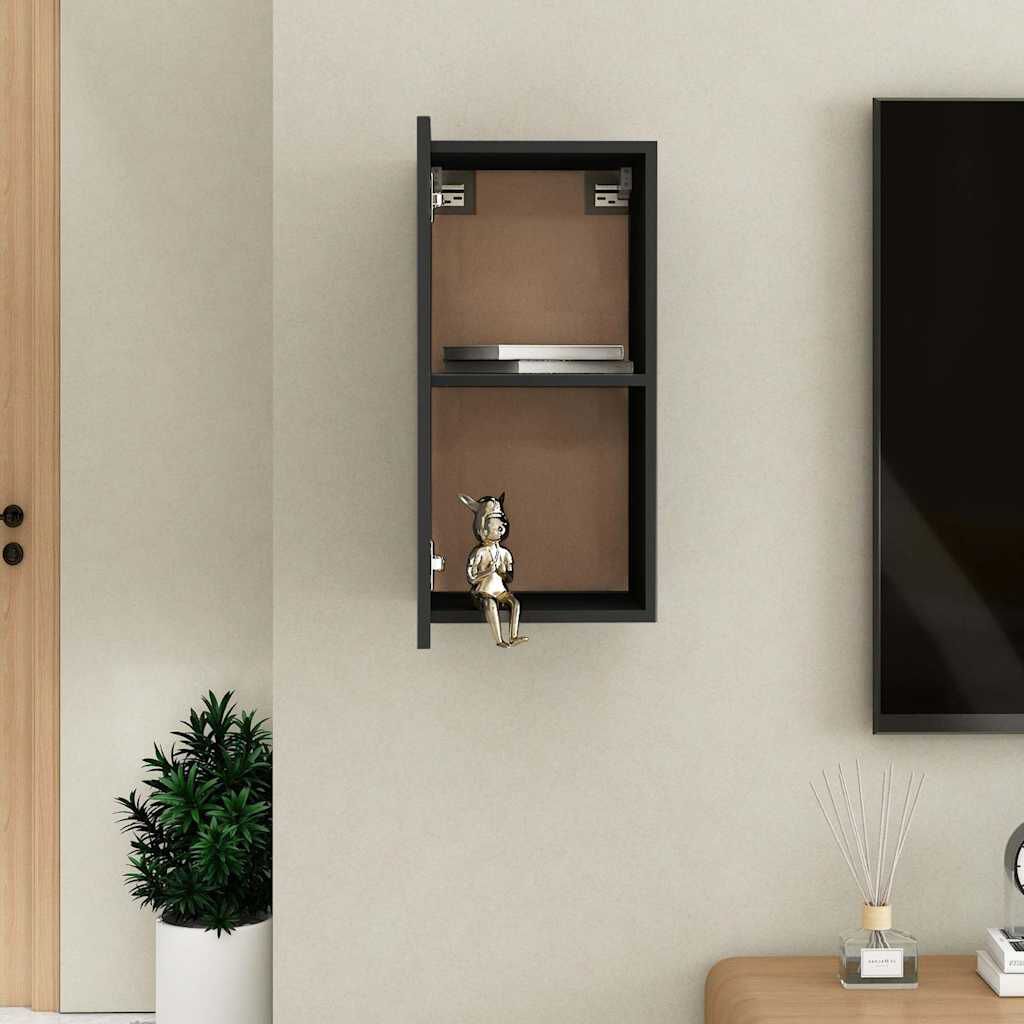 vidaXL Έπιπλο Τηλεόρασης Μαύρο 30,5 x 30 x 60 εκ. από Επεξ. Ξύλο