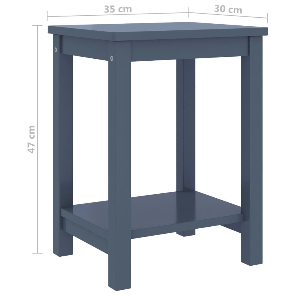 vidaXL Κομοδίνο Ανοιχτό Γκρι 35 x 30 x 47 εκ. από Μασίφ Ξύλο Πεύκου