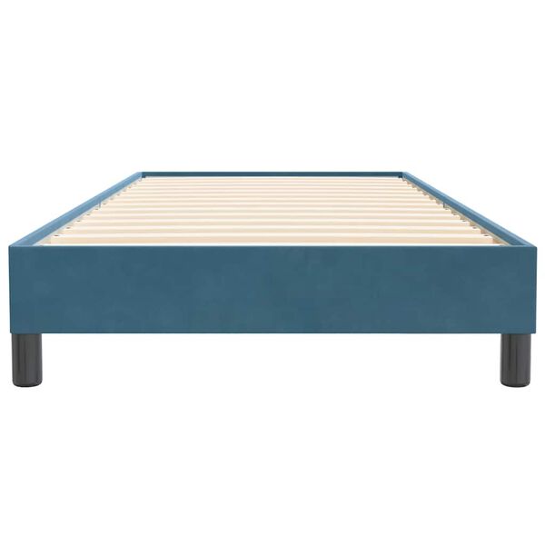 vidaXL Box Spring κρεβάτι χωρίς στρώμα σκούρο μπλε 100x220cm Βελούδινο
