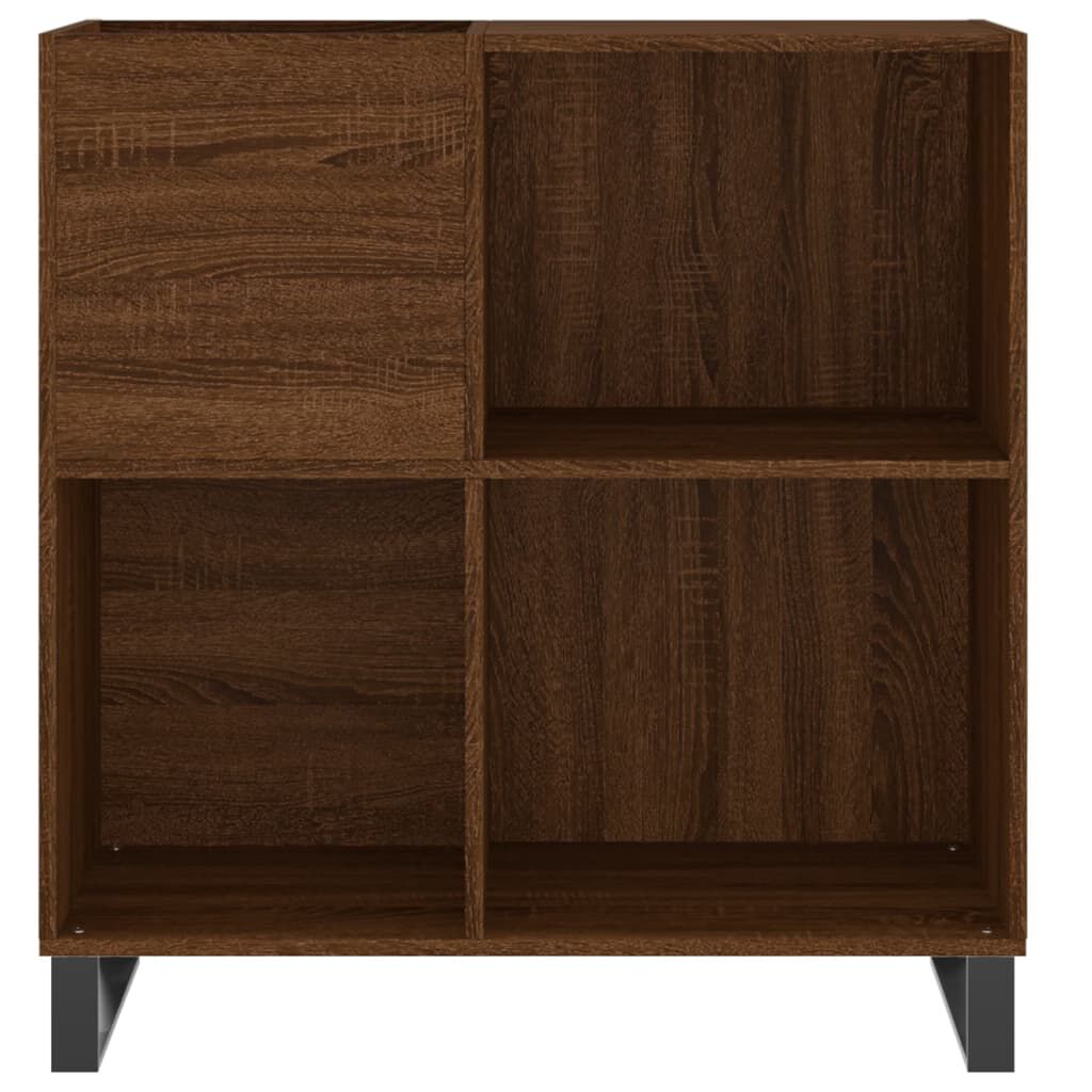 vidaXL Δισκοθήκη Καφέ Δρυς 84,5 x 38 x 89 εκ. από Επεξεργασμένο Ξύλο