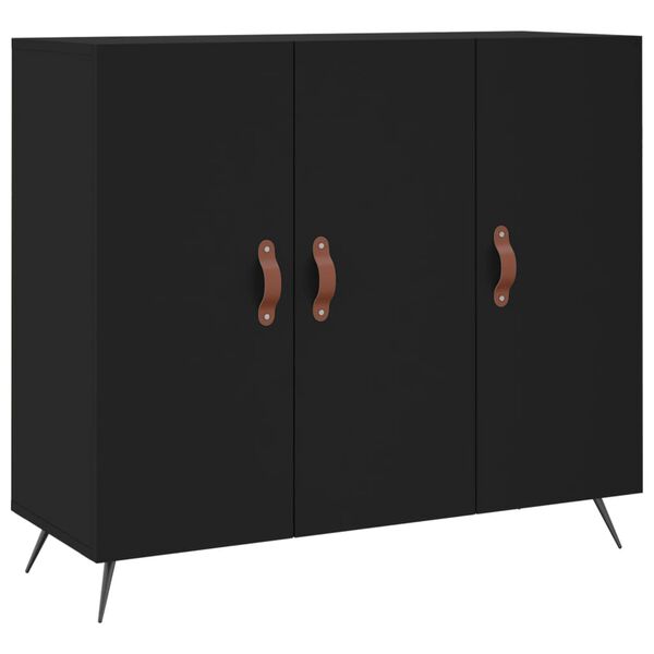 vidaXL Ντουλάπι Μαύρο 90 x 34 x 80 εκ. από Επεξεργασμένο Ξύλο