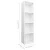 vidaXL Βιβλιοθήκη/Έπιπλο Τηλεόρασης Λευκό 36x30x143 εκ. Επεξ. Ξύλο